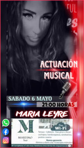 María Leyre en Martino Bar | Soto Iruz 21:00 horas